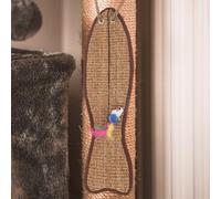 KHBUAB Cat Scratching Pad with Feeding Port Fish Shaped Made of Sturdy Synthetic Material Resistant to Scratching to Protect Sofas and Carpets Random Color for Wrapping on Furniture