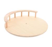 KHBUAB Cat Tree Step Board Add-on Wooden Replaceable Cat Platform Shelf round Khaki 30cm/11.81in Detachable Pre-drilled Mounts Living Room