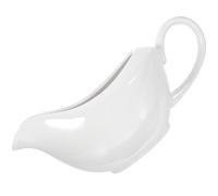 KHBUAB Ceramic White 400ml Gravy Boat Sauce Pitcher Condiment Bowl Exquisitely Crafted Beautiful Design for Everyday Use and Food Shops