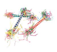 KHBUAB Chewing Bird 3Pcs Parrot Cage Accessories Colorful Woven Paper Threads for Foraging