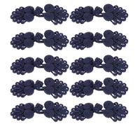 KHBUAB Chinese Knots Comfortable Buttons Fasteners for Sewing 10 Pairs Skinfriendly Polypropylene Fiber Material with Seven-Bead Traditional Ethnic Design Cheongsam and Costumes