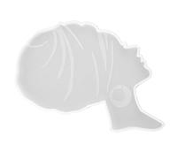 KHBUAB Creative Lady Coaster Mold Silicone Tray for DIY Handicrafts, White Lady Shaped Cup Mat Mould to Make Unique Coasters, for Crafting and Resin Art Projects