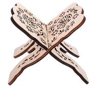 KHBUAB Detachable Wooden Book Stand for Desk - Eid Mubarak Prayer Book Holder, Tablet Support, Confucian Classic and Bible Reading Supply, Home and Office Use