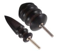 KHBUAB Electric Leather Burnisher with Adjustable Speed 2pcs Wooden Polishing Tool Black Ebony Edge Burnishing Head for DIY Handmade Leather Crafting