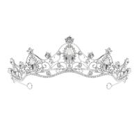 KHBUAB Elegant Hen Do Tiara Featuring Silver Rhinestone Headband Made of Zinc Alloy, Designed with Unique Aesthetic Feeling and Portable Wearing, for Banquet or Party Occasions