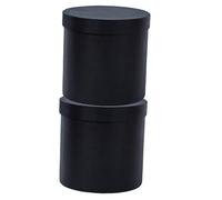 KHBUAB Floral Bouquet Box 2Pcs Black Cardboard Large Round Boxes for Bridal Shower Engagement Party Flower Arrangement Supplies
