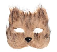 KHBUAB Fluffy Mask Cosplay Party Halloween Half for Face Fox Women