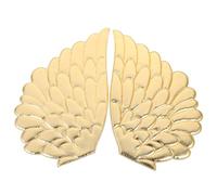 KHBUAB Gold Angel Wings Embroidered Appliqué Patch 2pcs Large 62cm Cloth Wing Iron-on Patches for Clothing Backpacks DIY Decorative Repair Embellishments