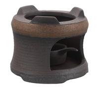 KHBUAB Japanese Style Ceramic Tea Pot Warmer Stove with Heat-resistant Pottery Base, Tealight Holder for Teapots, Vintage Handcrafted Tea Light Heating Stove for Home and Restaurant Use