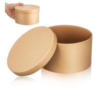 KHBUAB Kraft Paper Box with Simple Design and Smooth Surface for Cakes and Baked Goods, Multi-functional Sturdy Candy and Biscuit Storage Box for Baking and Gift Packaging