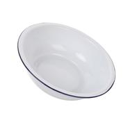 KHBUAB Large Capacity White Enamel Washing Basin with Smooth Surface for Kitchen Tasks and Household Use, Easy to Clean Vintage Style Mixing Bowl with Elegant Simple Design