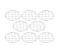 KHBUAB Metal Floral Grid Mason Jar Insert Lid 86Mm Flower Arrangement Holder 8Pcs Set for Wedding Bouquets and Home Vase Decoration