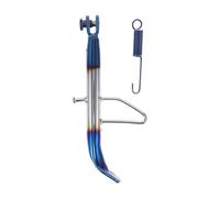 KHBUAB Motorcycle Side Footrest Kickstand Iron Support with Titanium Burn Finish and Offset Foot Design 25Cm for Scooter and Motorbike Stability