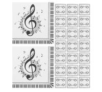 KHBUAB Music Notes Napkins Disposable 40 Pack Square Paper Tissue for Holiday Celebration and Wedding Party Tableware