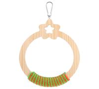 KHBUAB Natural Wooden Bird Parrot Swing for Cage with Rope Hanging Perch, Large Relaxation and Climbing Swing for Lovebirds and Parrots, for Home Or Cage Use