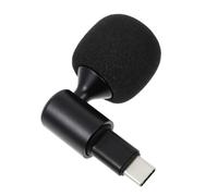 KHBUAB Omnidirectional USB C Lavalier Microphone with Flexible Type-c Plug and Sponge Cover for Live Broadcast and Voice Call Recording Compatible with Smartphones and Laptops