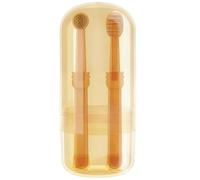 KHBUAB Oral Cleaning Toothbrush Set for Dogs and Cats, 2Pcs Small Silicone Single-Head Brushes with Portable Case for Pet Dental Care at Home