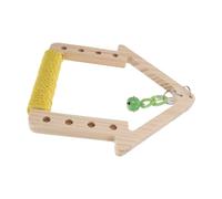 KHBUAB Parrot Swing Toy Wooden Perch Stand for Lovebird and Budgie Bird Cage Playground for Exercise and Training Chewable Bird Toy