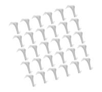 KHBUAB Picture Rail Hooks Simple but Practical White 30pcs Zinc Alloy Heavy Duty for Hanging and Paintings Picture Hooks Art Hanging System for Display Kit and Exhibitions