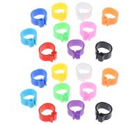 KHBUAB Pigeon Foot Rings 100Pcs Plastic Identification Leg Bands for Bantam Quail and Poultry Birds Mixed Colours 10Mm Diameter
