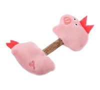 KHBUAB Pink Kitten Teething Teeth Cleaning Kitten Molar Sticks Plush Animal Shape Cartoon Style Exercise Stress Relief Interactive Cat for Cats