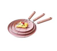 KHBUAB Pink Pancake Pan Non-Stick Frying Pan Aluminum Flat Bottom Quick Heat Conduction Easy-Release Surface for Restaurant Cooking