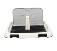KHBUAB Plastic Dog Potty Tray for Indoor Use with Pee Baffle and Anti-slip Design, Easy to Clean Training Toilet Suitable for Small and Medium Dogs at Home Or Office