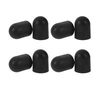 KHBUAB Protective Tips round Plastic Leg Caps 8pcs Non-slip Universal Compatibility, Black Cylindrical End Feet Covers for Wood Burning Stove and Camping Stove for Camping and Sandy