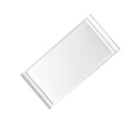 KHBUAB Rectangular Ceramic Food Plate with Handles, 11-Inch Porcelain Tray, Tableware for Cake and Snack Serving at Parties