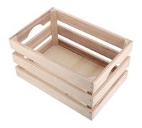 KHBUAB Rectangular Portable Wooden Storage Box with Lid for Home and Office Use, Vintage Display Basket and Desktop Organizer in Brown Plastic Material, for People Who Cannot Keep A Tidy