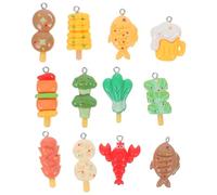 KHBUAB Resin Food Charms for Jewelry Making 24pcs Adorable and Easy to Use Pendants, Not Easy to Fade Bracelet, Necklace Accessories for Crafting and DIY Earring