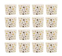KHBUAB Reusable Baking Cake Cups Paper and Pe Film Material 50pcs with Bronzing Star Pattern High-Temperature Resistant Cake Liners for Birthday Parties and Restaurants