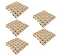 KHBUAB Reusable Paper Pulp Egg Trays 5pcs Compact Design Egg Holder for Refrigerator Storage and Organization