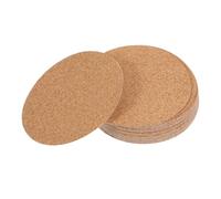 KHBUAB Self-adhesive Cork Circles Sturdy Cork Backing Sheets with Shock Absorption and Elegant round Design 25pcs for Home and Restaurants