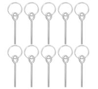 KHBUAB Single Needle Tent Ring Kit 10Pcs Pole Connectors with Detachable Pins Galvanized Steel Lightweight for Outdoor Travel Hiking Shelters