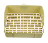 KHBUAB Small Animal Litter Box with Antisplash Design and Spacious Tray, Plastic Square Bunny Litter Box for Indoor Pet Training, Suitable for Rabbits, Guinea Pigs and Ferrets