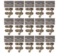 KHBUAB Small Antique Iron Hinge Clasp for Wooden Boxes and Wine Cases, Retro Design Hardware Replacement with Swing Arm Latch, Extends Serving Time, for Vintage Box or Briefcase Use