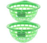 KHBUAB Small Plastic Bird Nest Bowl 2Pcs Hollow Hanging Nest Pan for Canaries and Pigeons Multi-Purpose Bird Cage Accessories