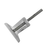 KHBUAB Stainless Steel Tire Depth Ruler with Easy to Read Numbers and Comfortable Feel, 0-50mm Range and 0.1mm Resolution, Precision Tyre Tread Measurement Tool for Automotive Safety