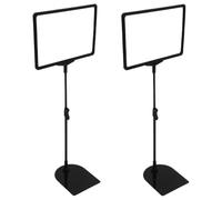 KHBUAB Store Display Sign Holders Easy Installation and Construction 2 Sets A4 Size Price Holders with Stainless Steel Visually Appealing for Supermarkets Boutiques