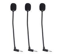 KHBUAB Straight Cutting Microphone Set 3Pcs Portable Small Mics with 2 Mono Channels, 3-Pole Stereo, 4-Pole Pin Compatible with Phones and Computers for Office, Home Recording