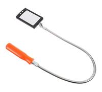 KHBUAB Telescoping Inspection Mirror 360 Degree Rotation with LED Light, Flexible Stainless Steel Body for Reflection, for Automotive Checking and Vehicle Maintenance