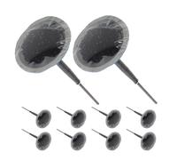 KHBUAB Tire Nails 10pcs Plug Rubber Mushroom Iron and Tool with Material for Quick Self-Tapping Screw Fixation, Black Repair Kit Fixes Puncture Car for Roadside Vehicle Auto