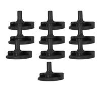 KHBUAB Tower Air Fryer Spares Silicone Bumper 10pcs, Air Fryer Replacement Rubber Tips for Basket and Tray, Heat-Resistant Black Accessory for Kitchen Use