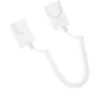 KHBUAB Universal Remote Control Holder with Anti-lost Coiled Security Cable, White Plastic Material, Rugged and Stable Design, Suitable for Tv Remote and Mobile Phone Use in Restaurants