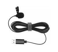 KHBUAB USB Lavalier Microphone Aluminum Alloy with 360-degree Pickup and High Sensitivity Wired Lapel Clip-on Mic for Conferences and Singing Chats, Professional USB Mic for Laptop