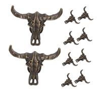 KHBUAB Vintage Cow Head Single Hole Door Handle for Kitchen Cupboard, Zinc Alloy Material with Ergonomic Grip and Easy Installation, Decorative Furniture Handle Suitable for Kitchen