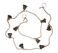 KHBUAB Vintage Metal Christmas Bells String with Iron Bell Shape for Hanging on Doors Making Sounds Holiday Decoration