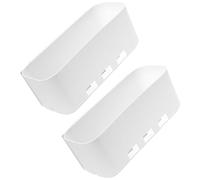 KHBUAB Wall Mount Storage Rack Anywhere in and Organize Small Items 2pcs White Pp with No Drilling Required Under Sink Organizers for Kitchen and Bathroom