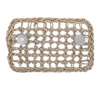 KHBUAB Wear-resistant Bunny Chew Made from Natural Aquatic Plant with Fixing Accessories for Small Pets in Pet Cage to Promote Physical and Mental Well-being
